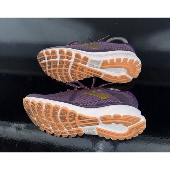 Brooks Adrenaline GTS 20 Womens Athletic Running Shoes Size 6 Purple Gold Orange - Picture 6 of 8